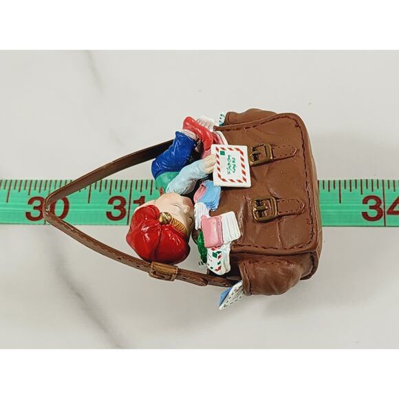 Enesco ELF Asleep in Santa Mail's Bag Ornament 3" Christmas 1992 Holidays Vtg - Picture 14 of 15